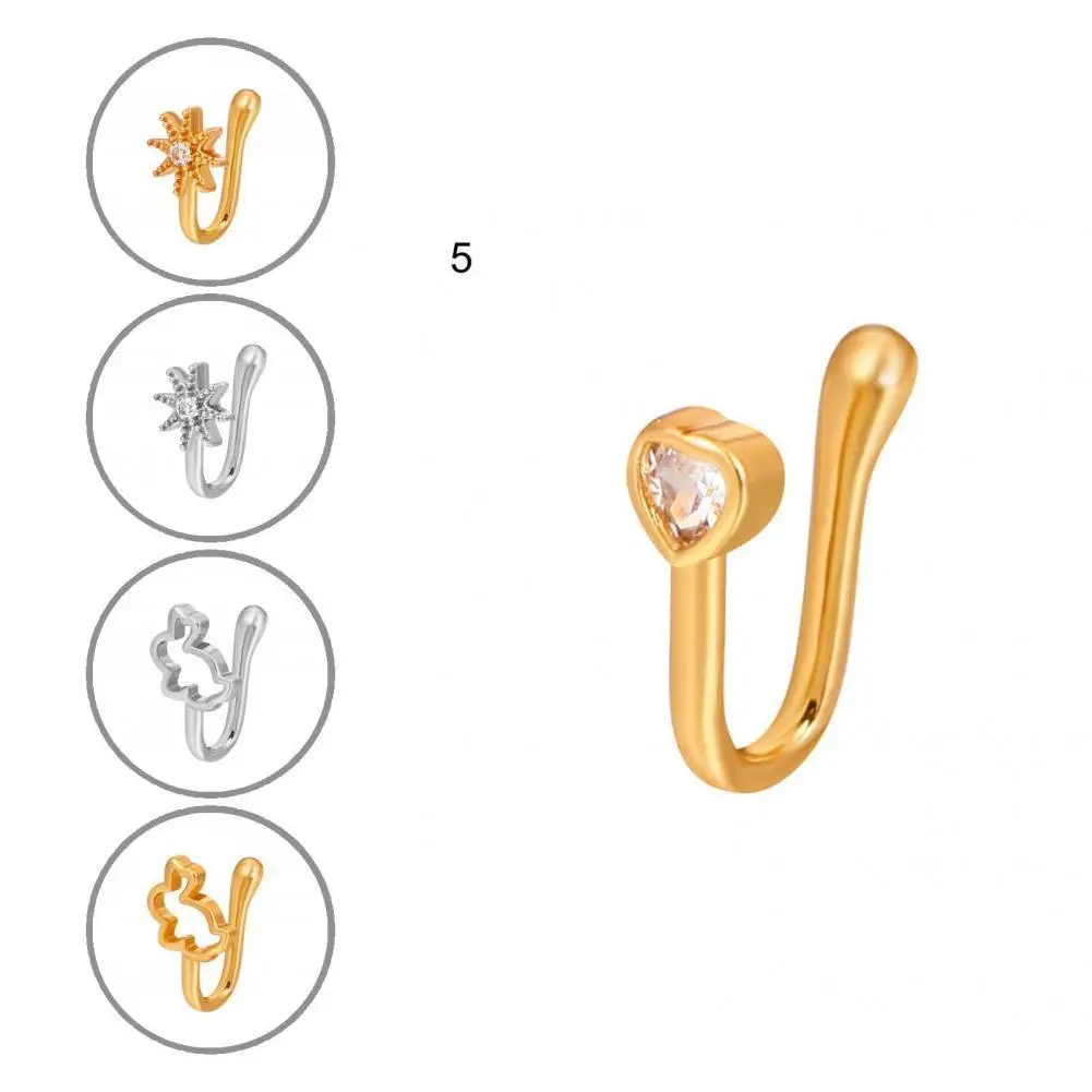 

Ювелирные изделия, декоративные блестящие кубические циркониевые манжеты для носа, женские манжеты для носа, маленький призрак для свидани...