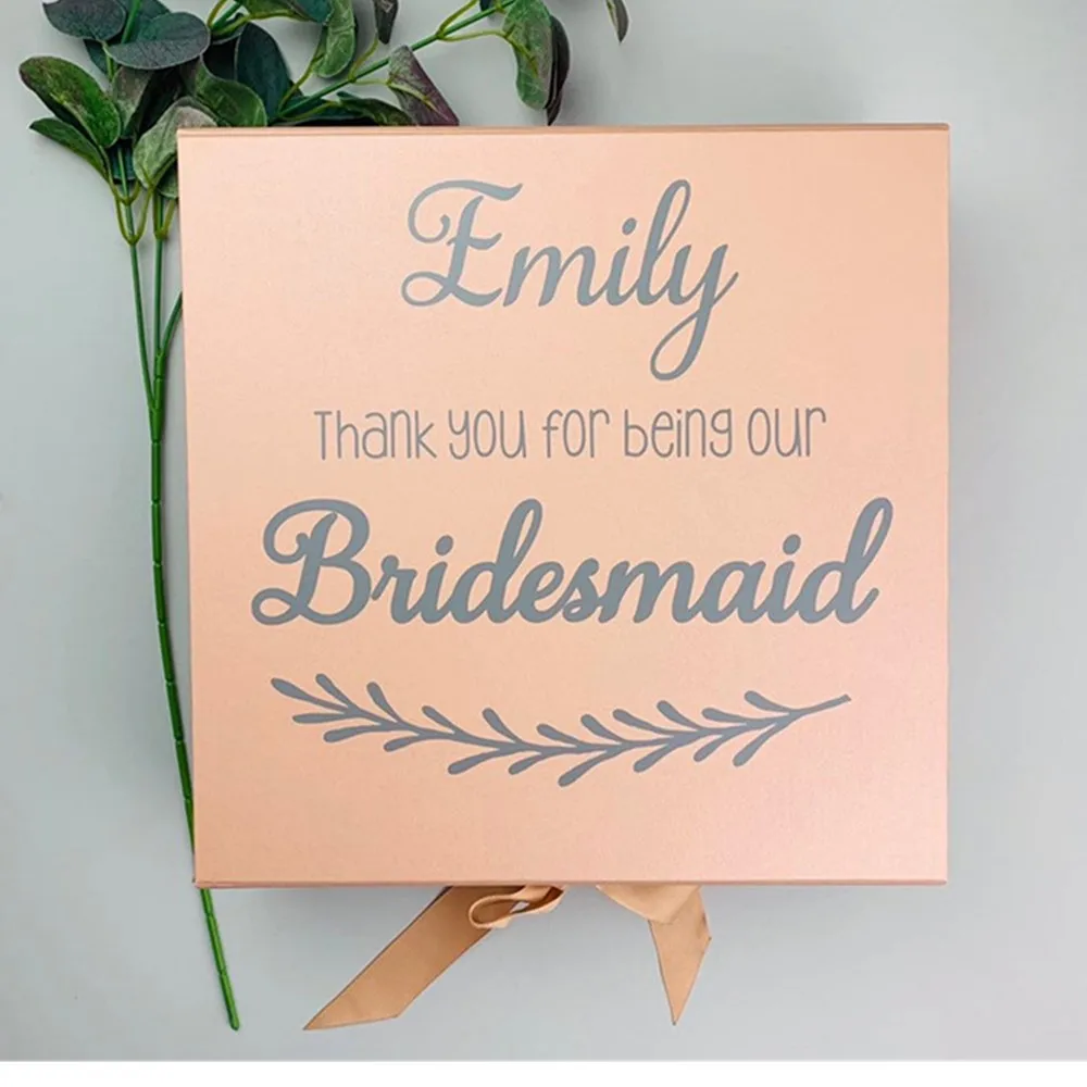 

Personalised Bridesmaid Box, Gift for Bridesmaids, Rose Bridesmaid proposal gift Box, Marriage Gift Box, Made of Honour box
