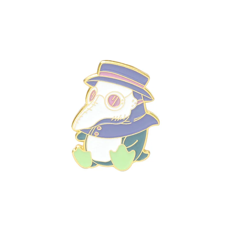 

Plague Doctor Animal Enamel Pin Custom Fox Rabbit Penguin Brooches Bag Lapel Pin Funny Cute Cartoon Badge Jewelry Gift for Kids