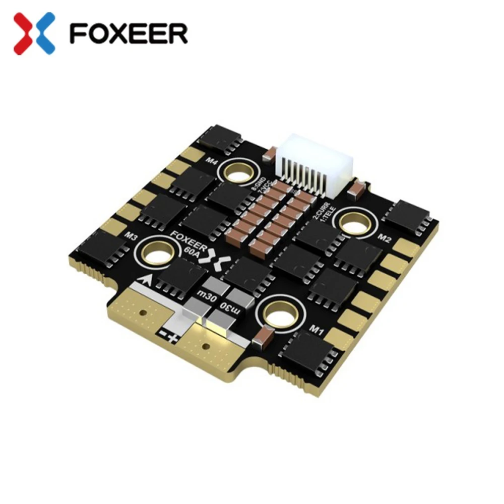 Foxeer Reaper Mini ESC 60A BLHELI32 4 в 1 бесщеточный 20x20 мм 3-8S DSHOT1200 для контроллера полета стек FPV