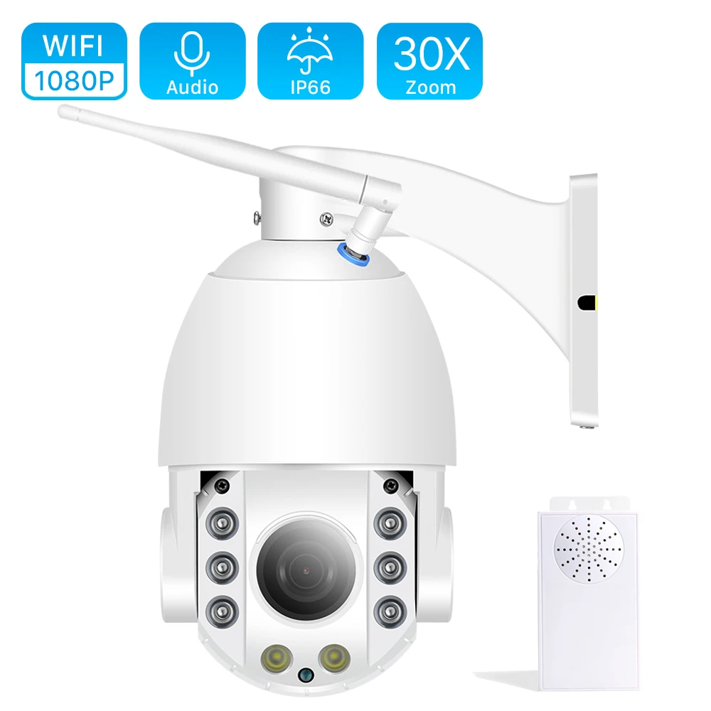 ANBIUX 1080P Беспроводной PTZ Скорость купольная IP камера Камера WI FI 30X зум наружного