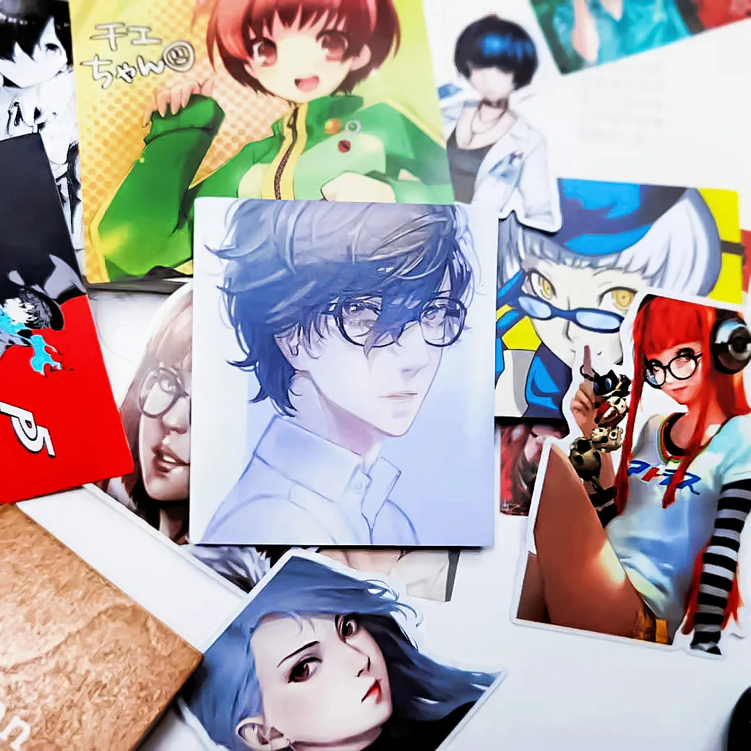 Наклейки 19 шт Симпатичные тапочки с узором в виде персонажей аниме Бумага