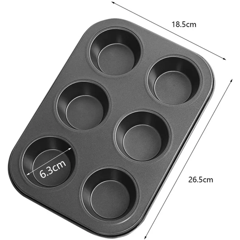6-Полость противень для выпечки капкейков антипригарный пирог пресс-формы лоток