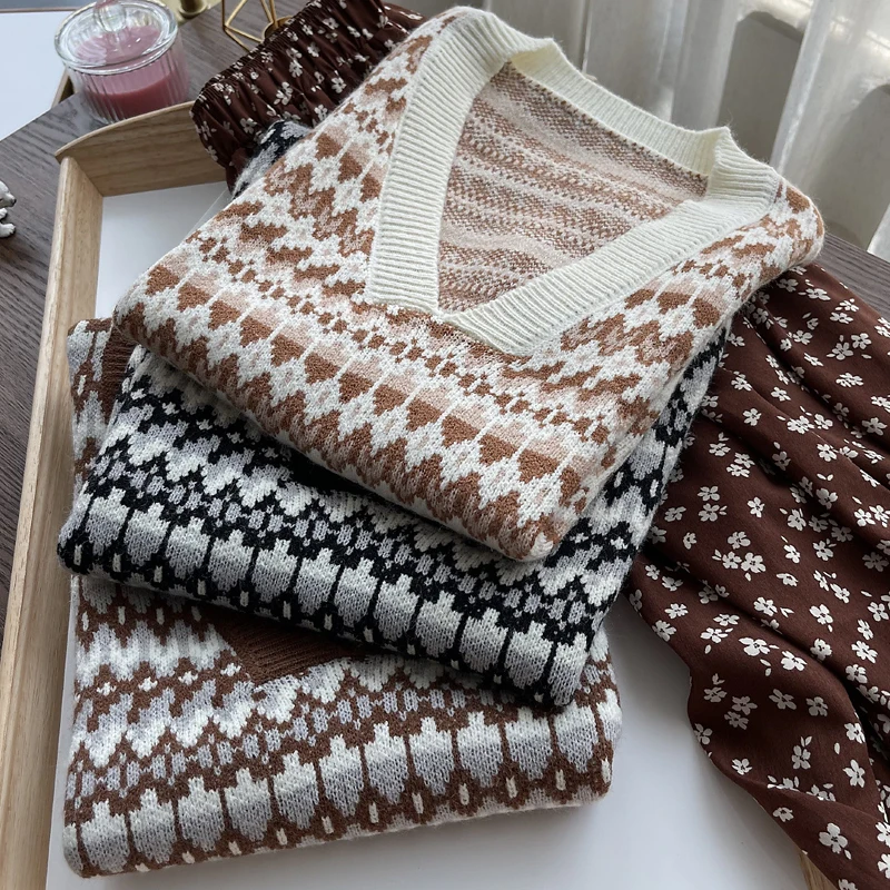 Женский модный вязаный жилет свитер с V-образным вырезом женский без рукавов