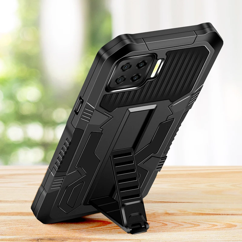 

Holder Phone Case For OPPO Realme C1 C2 C3 C11 C12 C15 C17 7 7Pro 7i 6 6i 5 5Pro 5i Cover Reno 2Z 2F A5 A9 2020 Shockproof Cases