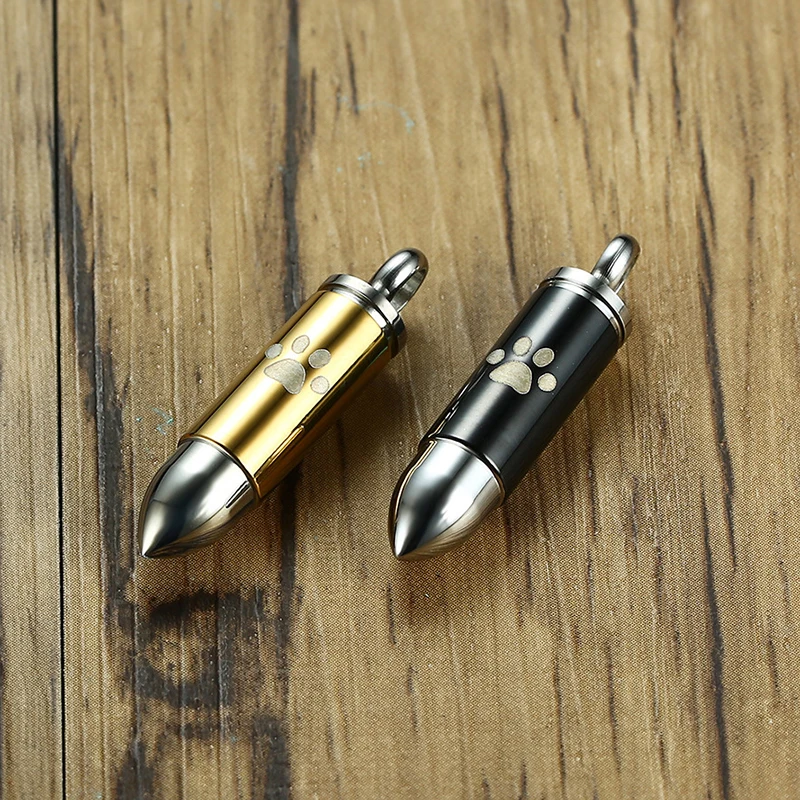 Собачья лапа печатает спасательные таблетки ожерелье с кремационной урной