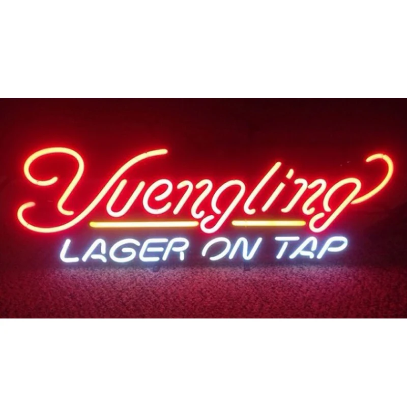 Yuengling лагер на кране неоновая вывеска ручная работа Настоящая стеклянная трубка