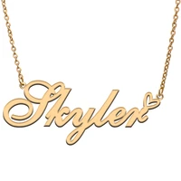 skyler name tag necklace personalized pendant jewelry gifts for mom daughter girl friend birthday christmas party present