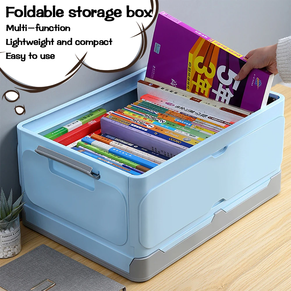 

Foldable Storage Box With Lid Environmentally Friendly Plastic Large-capacity Storage Organization Debris Home Storage Box