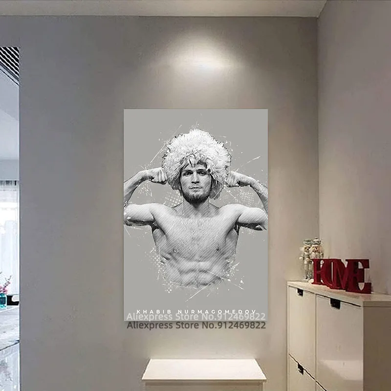 Спортивный постер Khabib Nurmagomedov Постер и печать на холсте настенная живопись для