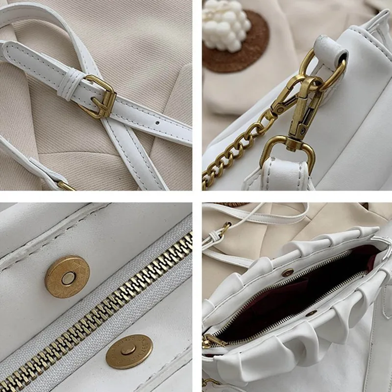 Women Shoulder Bags Chain Design Female Crossbody Bag Fold Women's Clutches PU Leather Ladies Handbag Wallet | Багаж и сумки