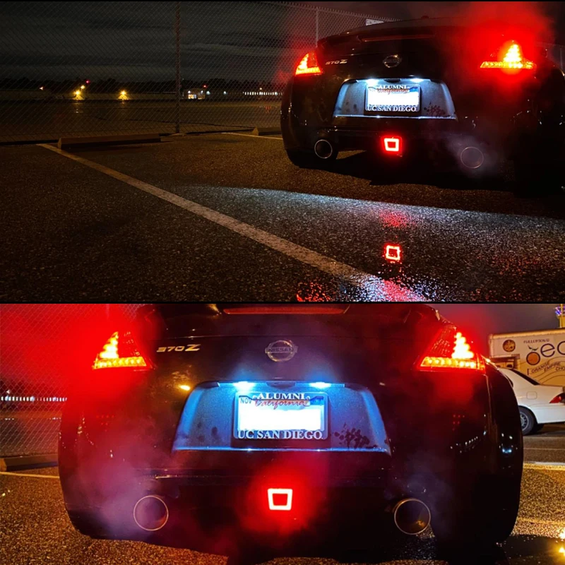 

iJDM Rear Fog Light For 2013-17 Juke & For 2017-up Sentra VersionRed LED as Brake/Rear Fog & White LED as Backup Reverse Lamp