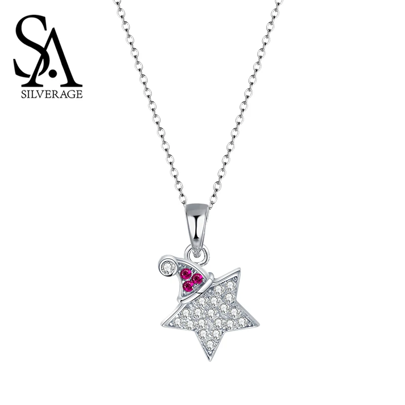 Цепочка женская из серебра 925 пробы с пятиконечной звездой|Подвески| |