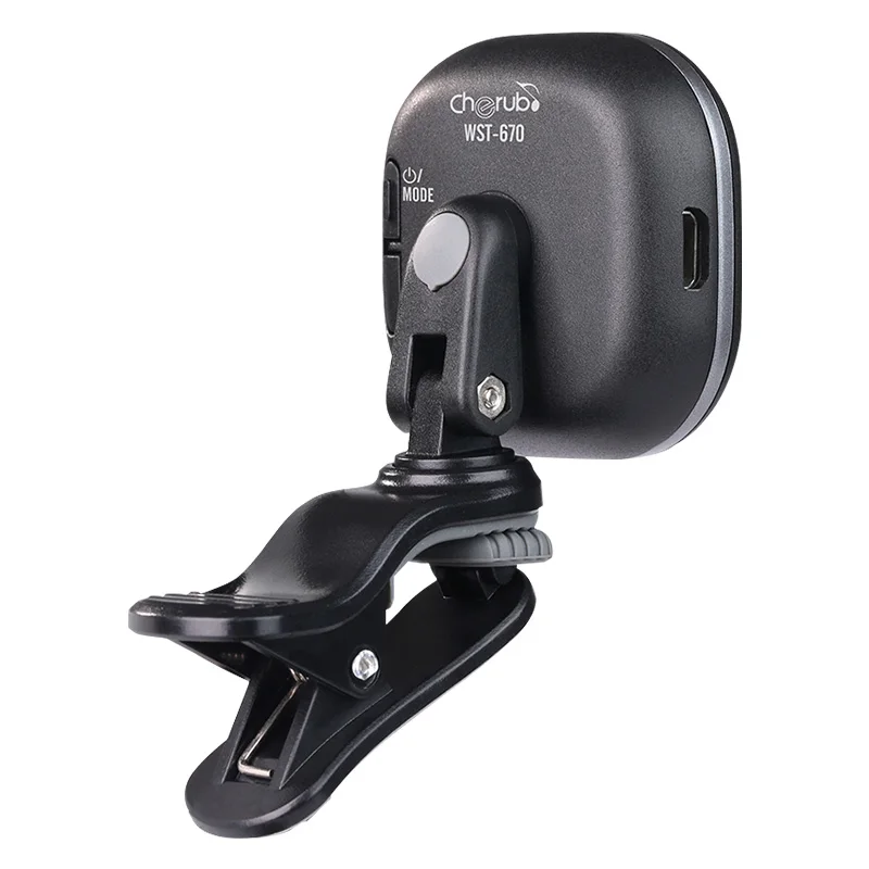 cherub wst 670 elektrische gitarre tuner pedal clip auf mini lcd display usb tuner wiederaufladbare für chromatische gitarre violine ukulele free