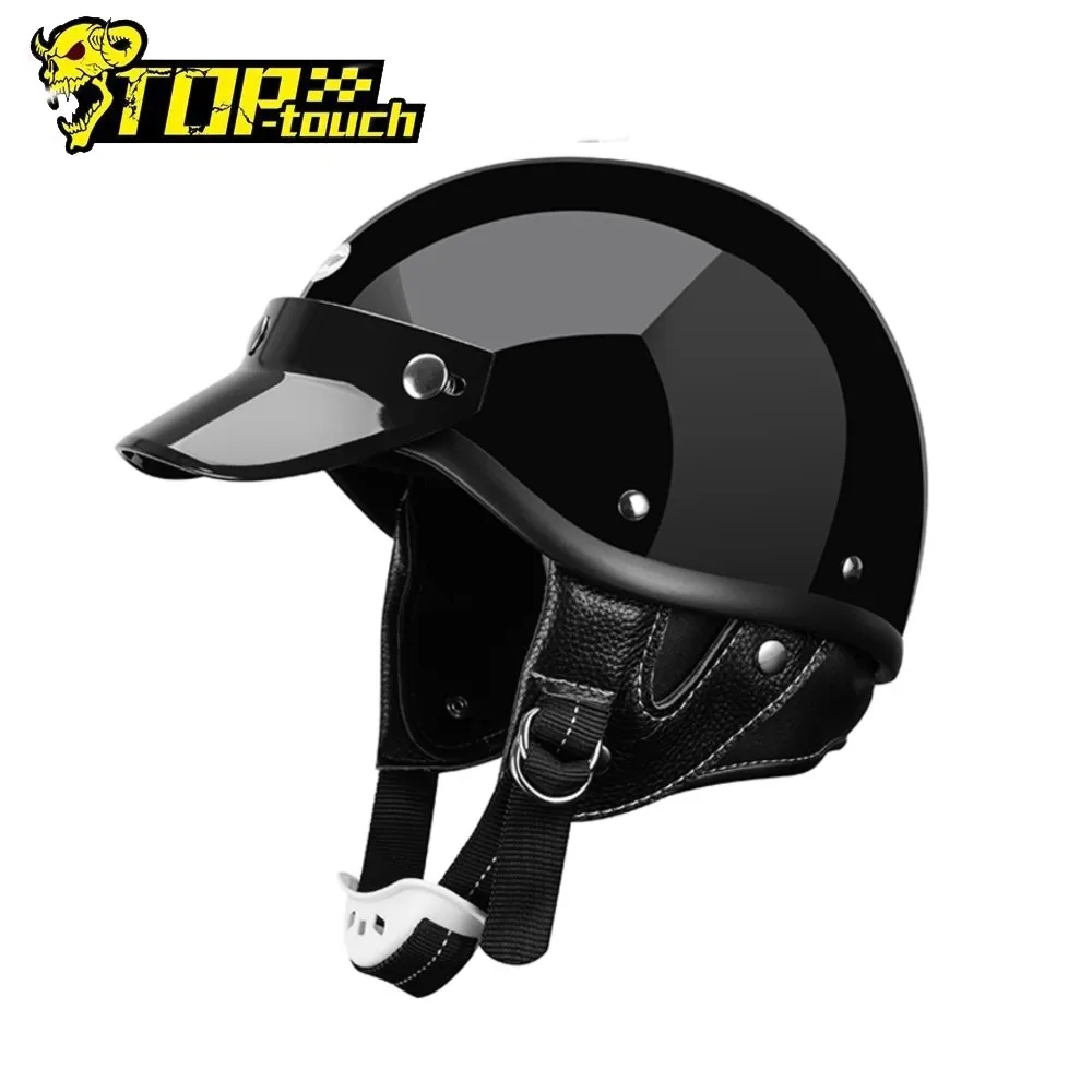 

Amz Motorcycle Helmet Half Face Vintage Retro Moto Riding Motorcycle Racing Off Road Helmets Casco Moto Open DOT Capacete Casque