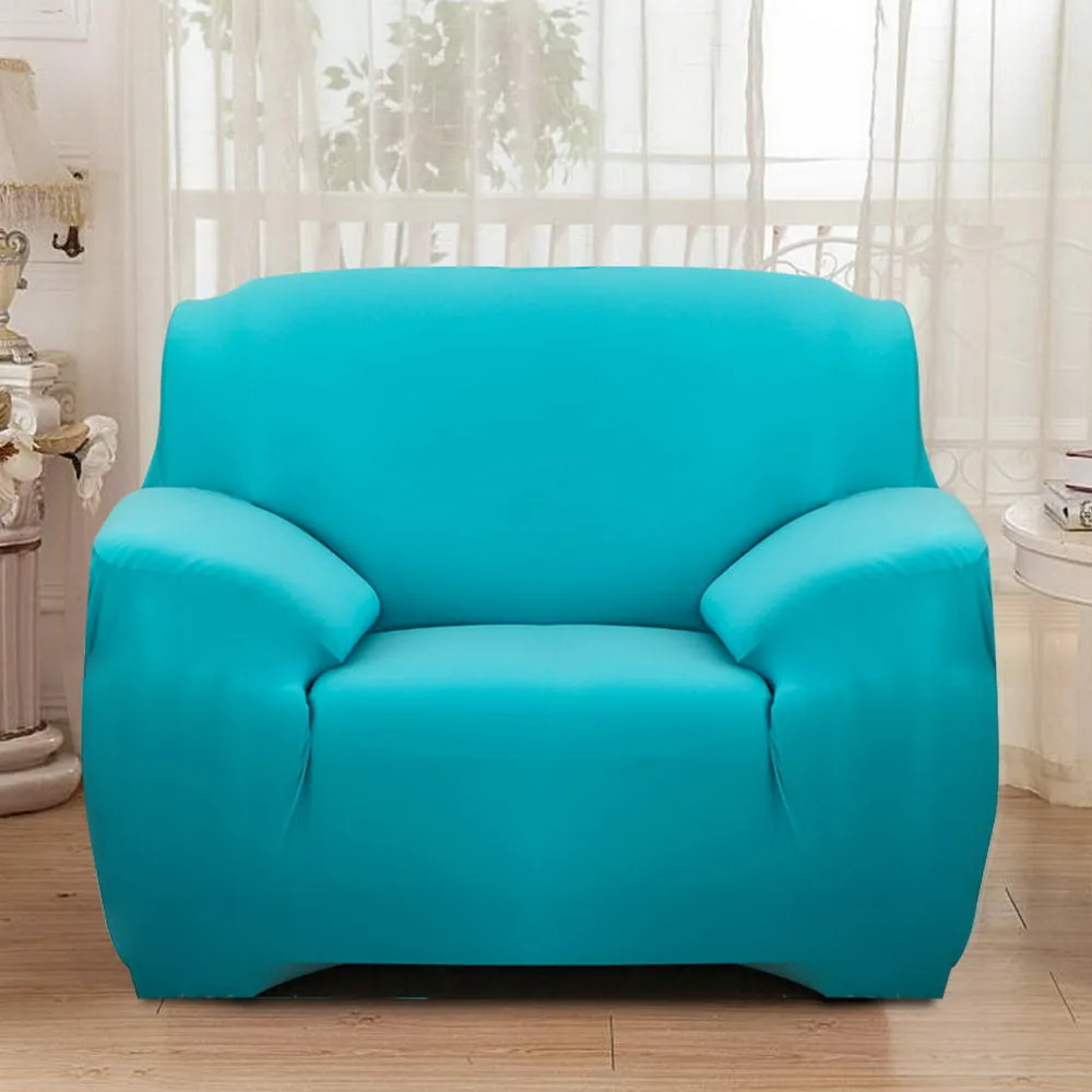 sky blue Urijk, огранка из эластичного материала, 1/2/3/4 местный чехлы для диванов полиуретанового волокна для диванных чехлов для Гостиная чехол Чехол для дивана - Цвет: sky blue