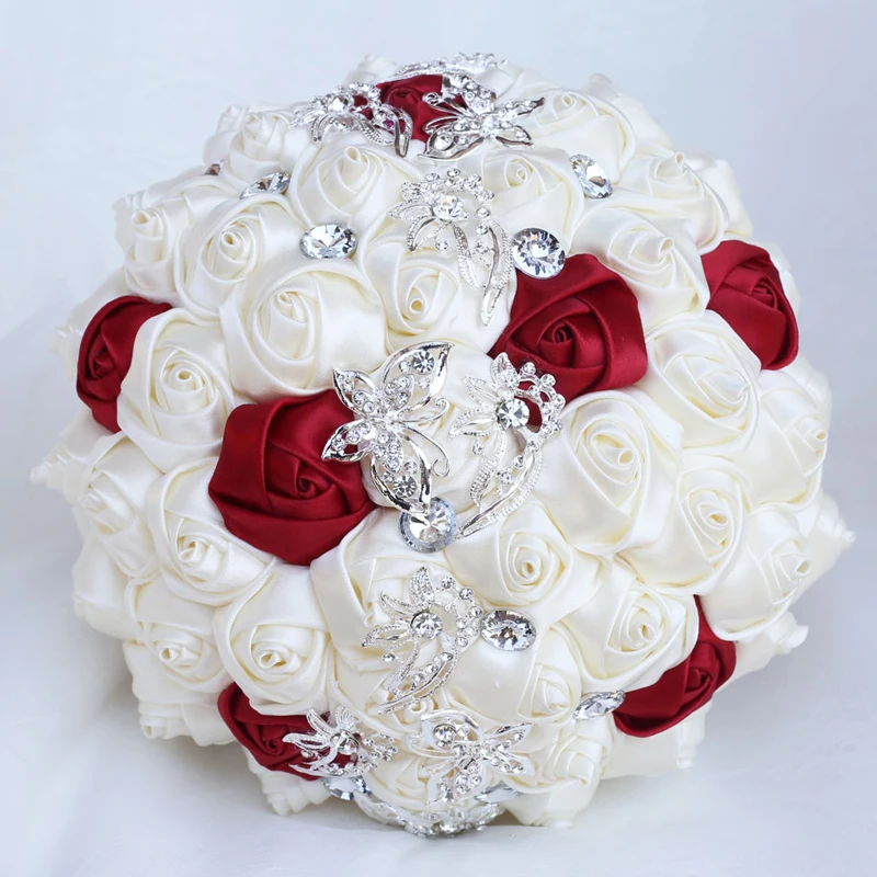 Роза Свадебные букеты искусственный букет невесты букет подружки невесты бриллиантовый Букет Аксессуары для брака