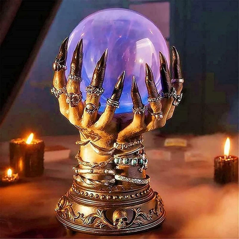 

Glowing Halloween Crystal Ball Crystal Magic Skull Finger Spooky Ornaments Decor