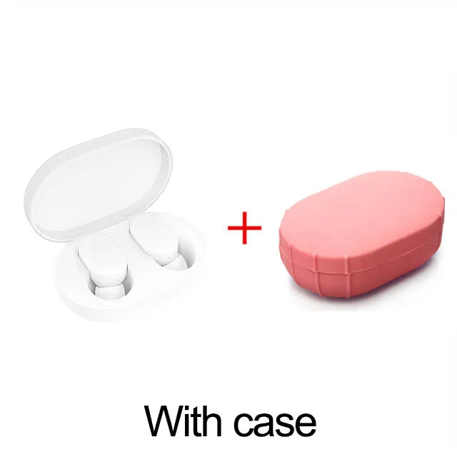 Xiaomi mi AirDots TWS Bluetooth наушники беспроводные наушники-вкладыши наушники гарнитура с mi c и зарядной док-станцией Молодежная версия - Цвет: pink case