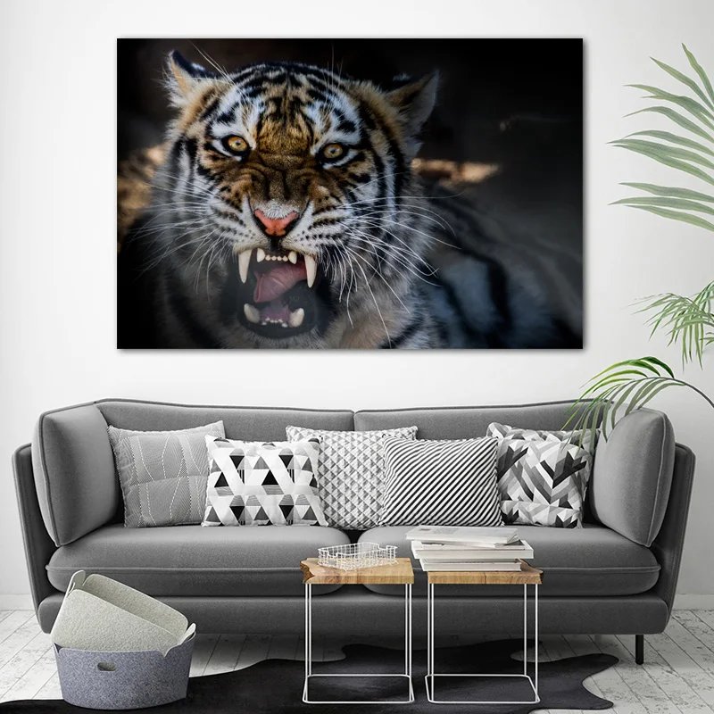 Декоративные картины зверь тигр дикой природы на стену для домашнего декора