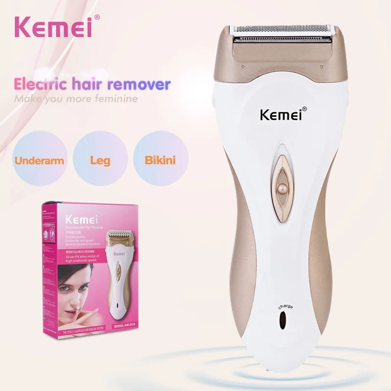 Kemei эпилятор для удаления волос женщин лица подмышек ног бритва депиляции