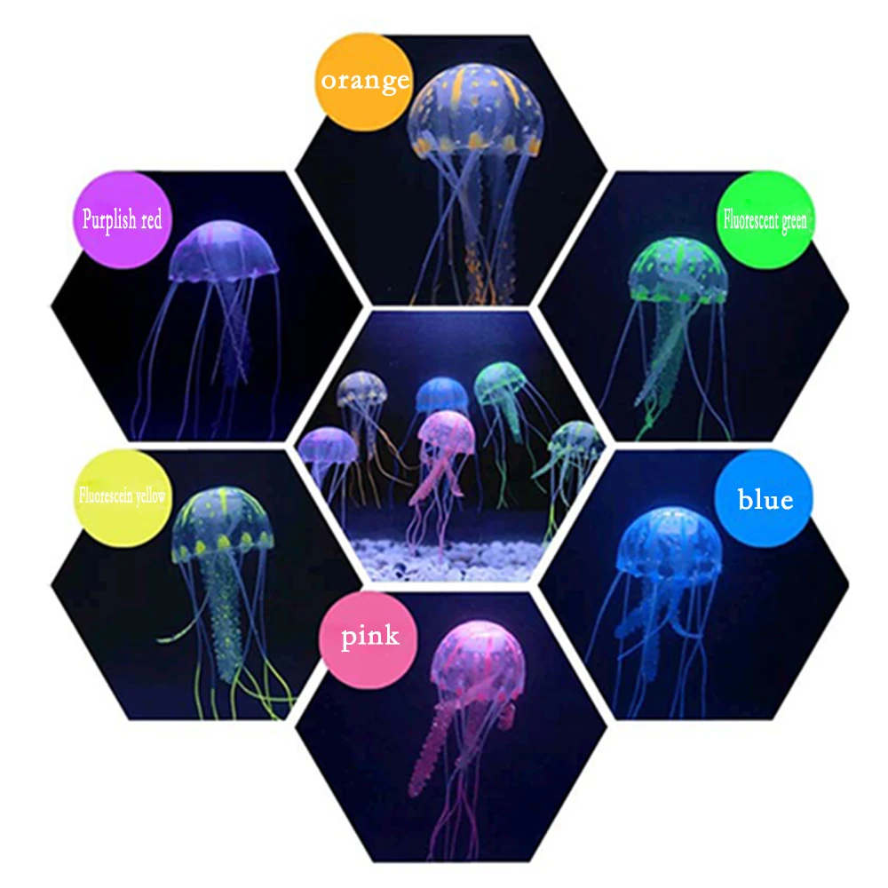 Искусственный плавающий светящийся эффект Медузы аквариумное Украшение