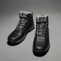 plus size 48 winter mens boots ankle boots plush warm men motorcycle boots slip on outdoor cotton shoes chaussure zapatillas
