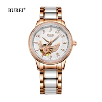 burei brand ladies fashion gold automatic watches women luxury waterproof sapphire casual mechanial wristwatch relogio feminino