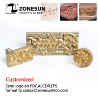 zonesun brass leather stamps logo carving tools embossing seal hot branding personalized mold heating on wood custom iron cliche