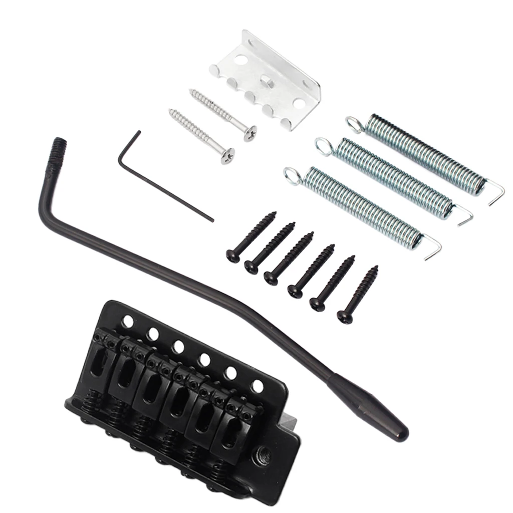 Metal Electric Guitar Tremolo Bridge Set Black Right Handed | Спорт и развлечения