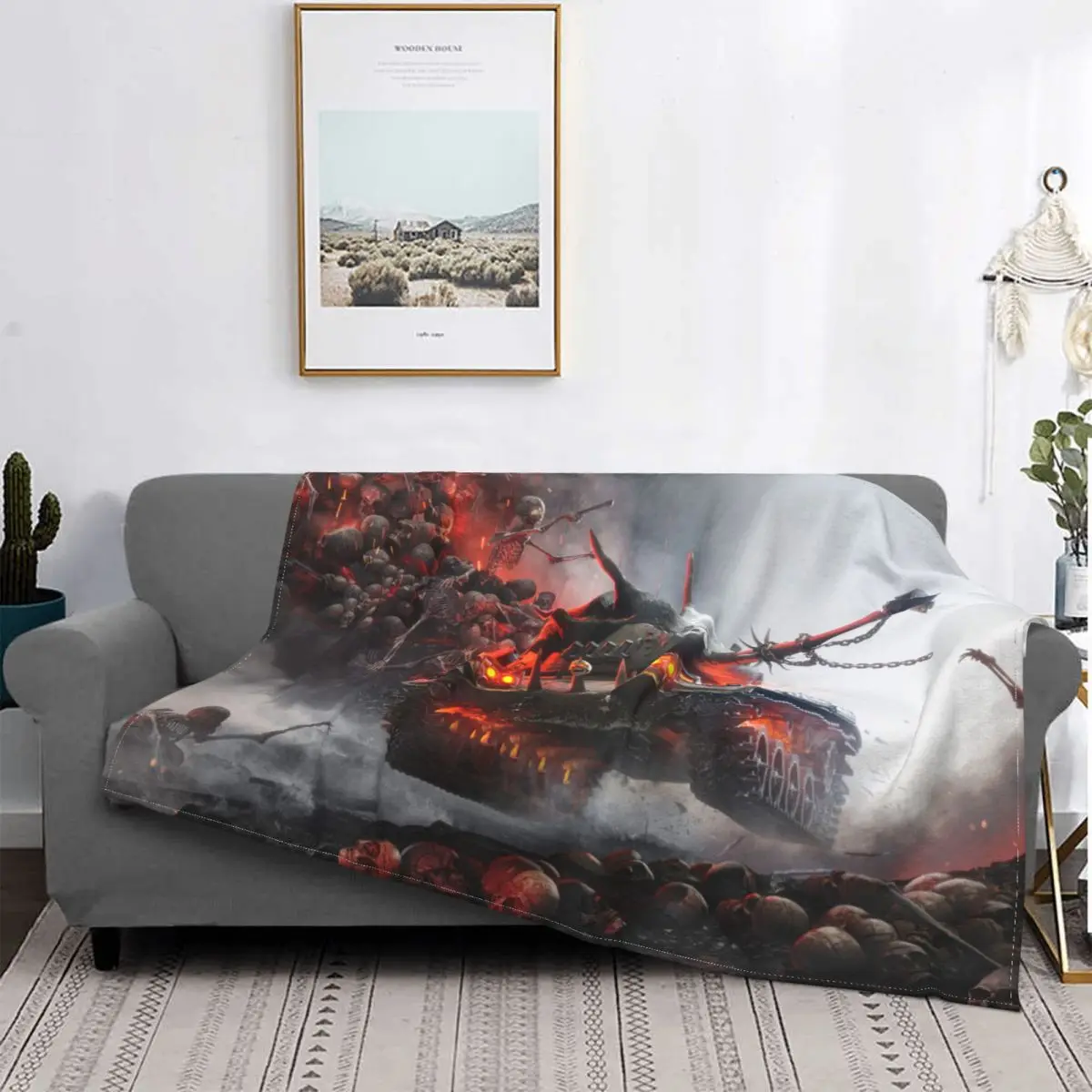 

World of Tanks Self Propelled Gun War Ganme Blankets Coral Fleece Plush Decoration Bedroom Bedding Couch Bedspread