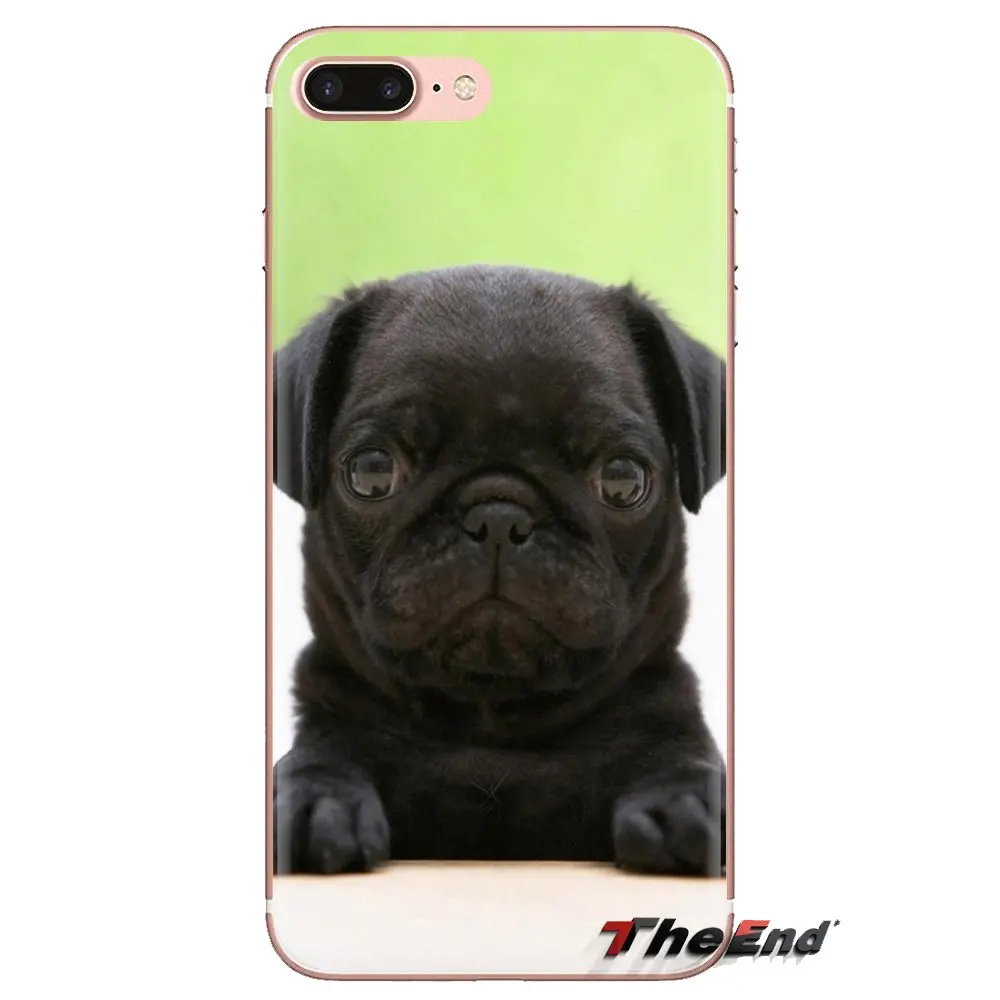 Милая собака мопс HD обои ТПУ чехол для iPhone XS Max XR X 4 4S 5 5S 5C SE 6 6S 7 8 плюс samsung Galaxy J1 J3 J5 J7