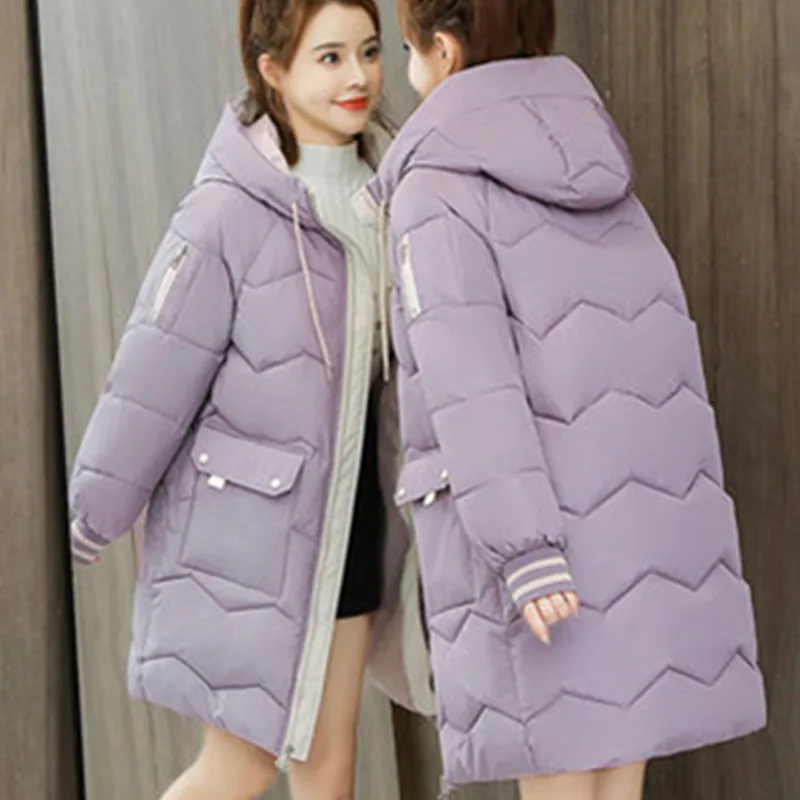 Зимняя женская куртка 2020 Новый стиль повседневное плотное теплое пальто средней