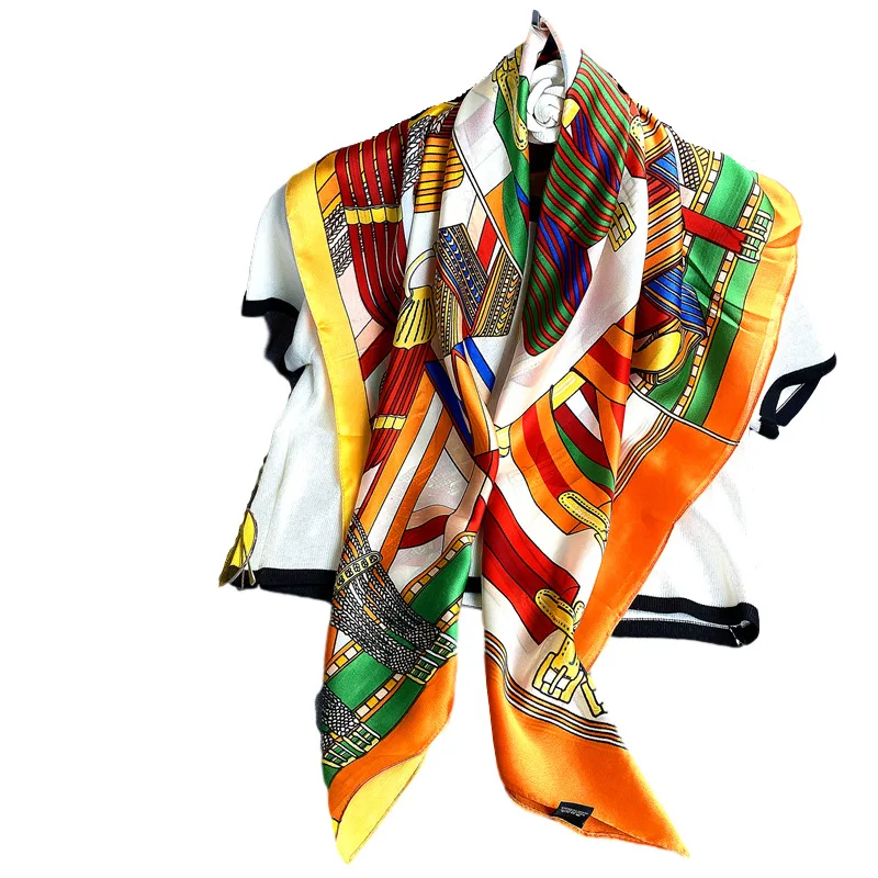 

Fashion Summer Silk Scarf Women Scarves for Hair Neck Cover Female Kerchief Bandana Hijab Bufanda de seda Foulard carre femmes