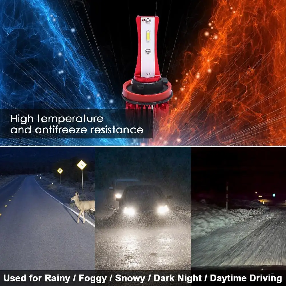 

6500K Automotive LED Headlight Bulbs Extremely Bright Lamp LED Conversion Kit IP67 Waterproof Car Lamp Replacement parts