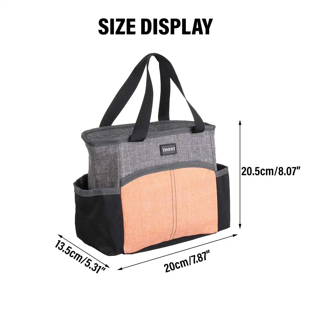 

Handheld Portable Thermal Insulated Lunch Bag Aluminum Film Food Picnic Storage Container Outdoor Leakproof Lunch Bags Carrier