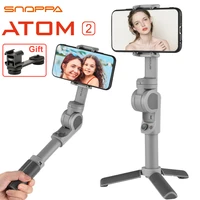 snoppa atom 2 foldable smartphone gimbal 3 axis auto handheld stabilizer gimbal anti shake with tripod for phone iphone huawei