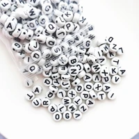 200pcslot 47mm oval shape letter acrylic spaced beads alphabet beads for jewelry making diy charms bracelet necklace findings