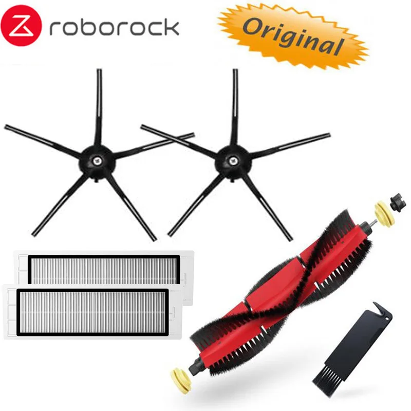 

Original Roborock 2020 New Detachable Main Brush,5 Arms Silicon Side Brush Roll Brush For Roborock S6 S50 S5max S6 MaxV S4 E4