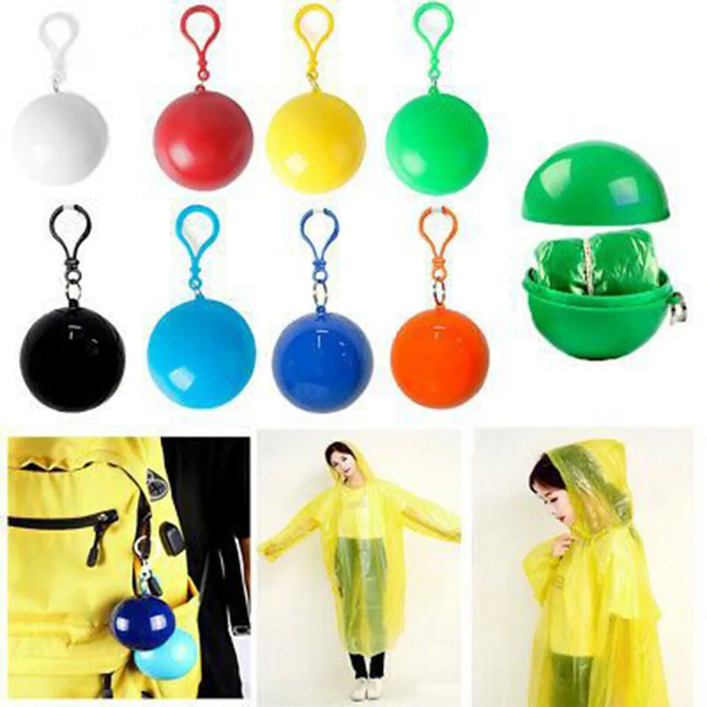 

1pcs Outdoor Hiking Capsule Raincoat Thin No Buckle Disposable Disposable Adult Children Rafting Hiking Short Capsule Raincoat
