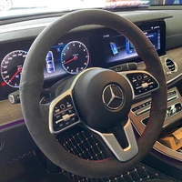 suitable for mercedes benz glc260l c class c200l e class 300lgl a class glb180 hand sewn leather steering wheel cover