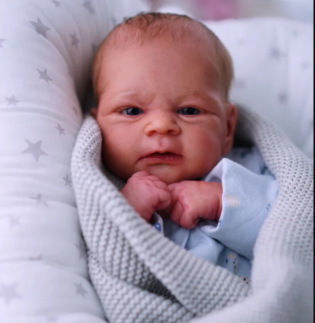 Мягкая на ощупь Гибкая кукла-реборн 17 дюймов Реалистичная свежая НЕОБРАБОТАННАЯ