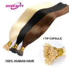 Прямые I-образные человеческие волосы для наращивания, человеческие волосы из сплава, высококачественные кератиновые капсулы 40 г 50 г 50 шт.компл. естественного цвета 613 #