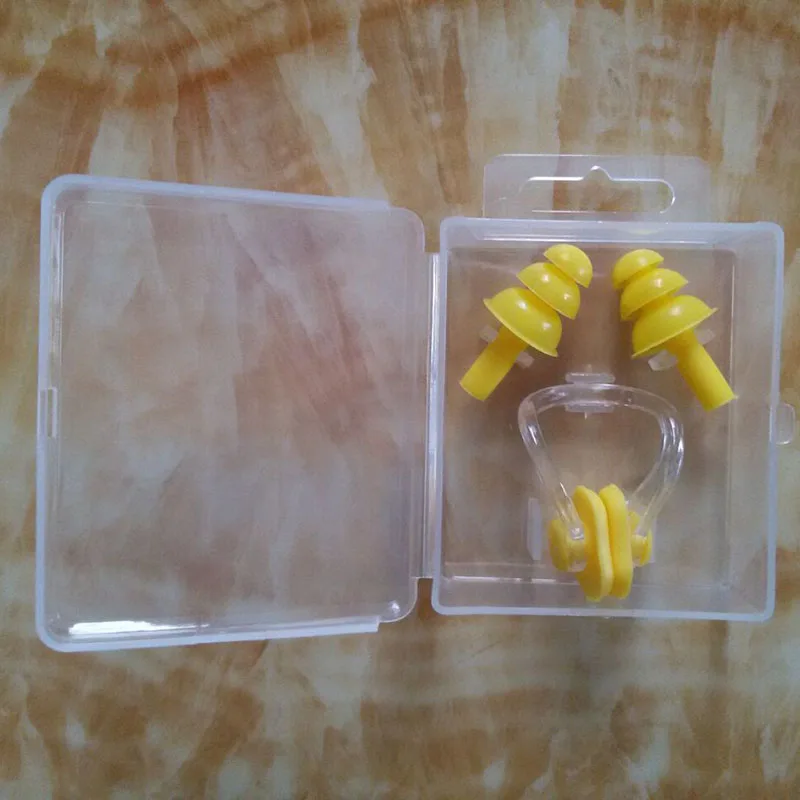 Мягкий силиконовый водонепроницаемый зажим для носа затычки ушей набор