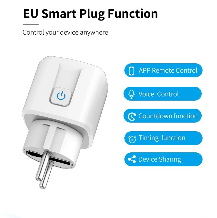 

Беспроводное приложение ZigBee Plug WiFi Smart 16A EU адаптер питания Socke для Alexa Google Home ассистента монитора таймера пульта дистанционного управления
