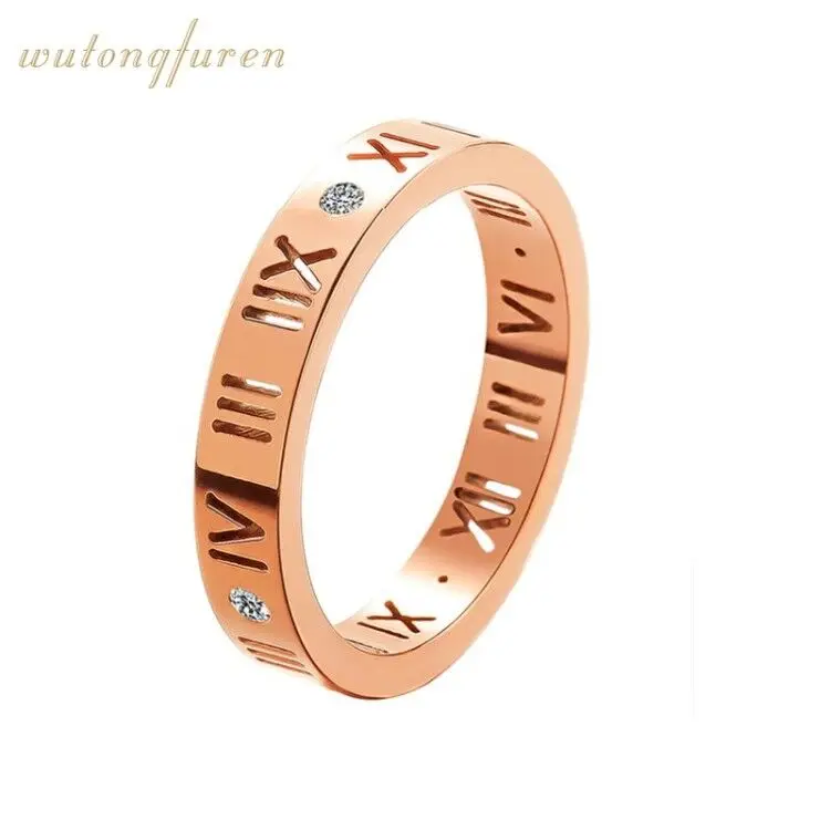 Недорогое модное классическое роскошное свадебное кольцо из титановой стали от