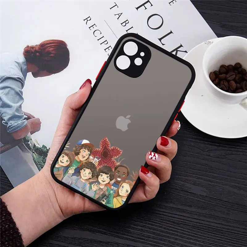 

Stranger things Phone Cases matte transparent For iphone 7 8 11 12 plus mini x xs xr pro max cover