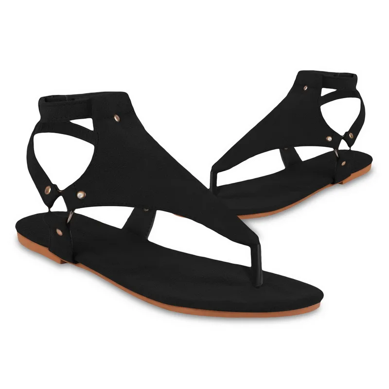

2021 Top seller Women sandals Solid Large Size Rome Solid Sandals Women's Anti-slip Hot Selling Wedges Summer shoes