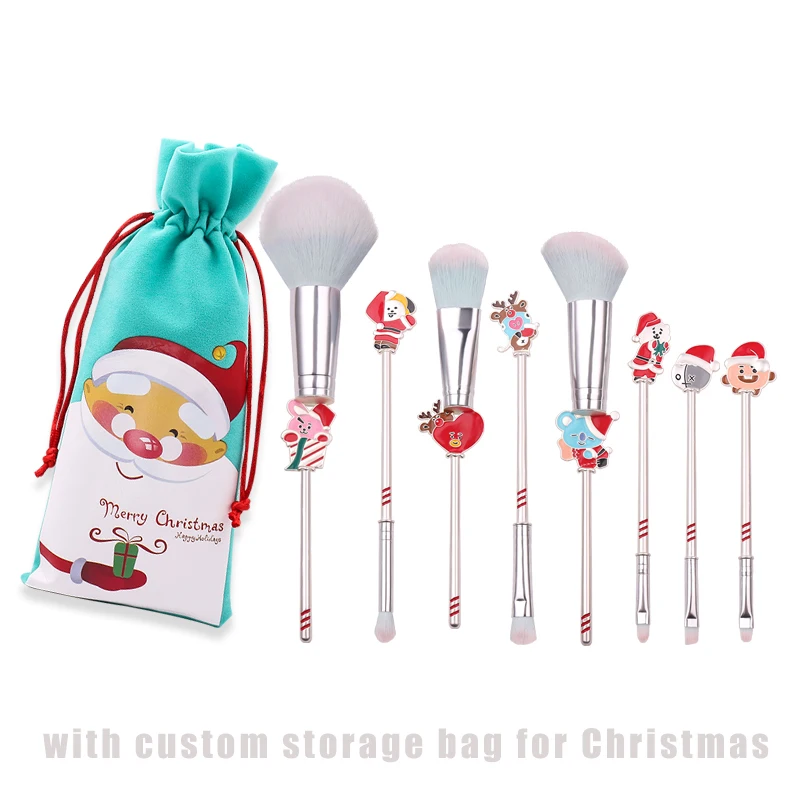 

Matte Silver Makeup Brushes Set Gift Set Powder Foundation Blush Eyeshadow Brush Brochas Maquillaje Christmas Limited Edition L1