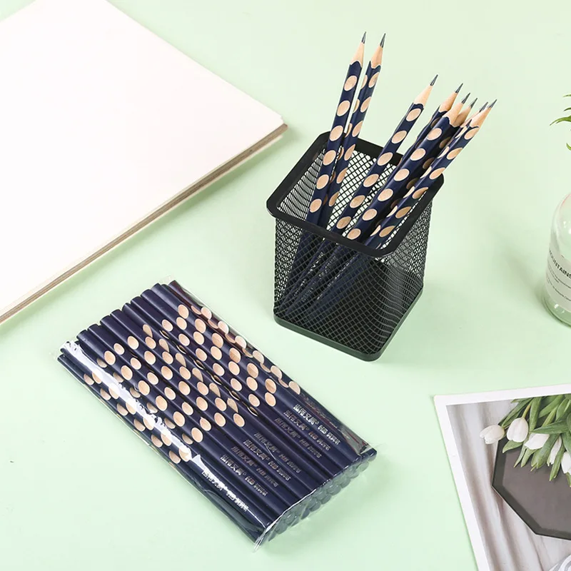 

12PCS Hole Pen Log Non-toxic Hole Hole Pencil Correction Grip Pencil Elementary School Student Writing HB Pencil